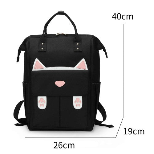 Adorable Cat Face Backpack with 3D Ears & Paws
